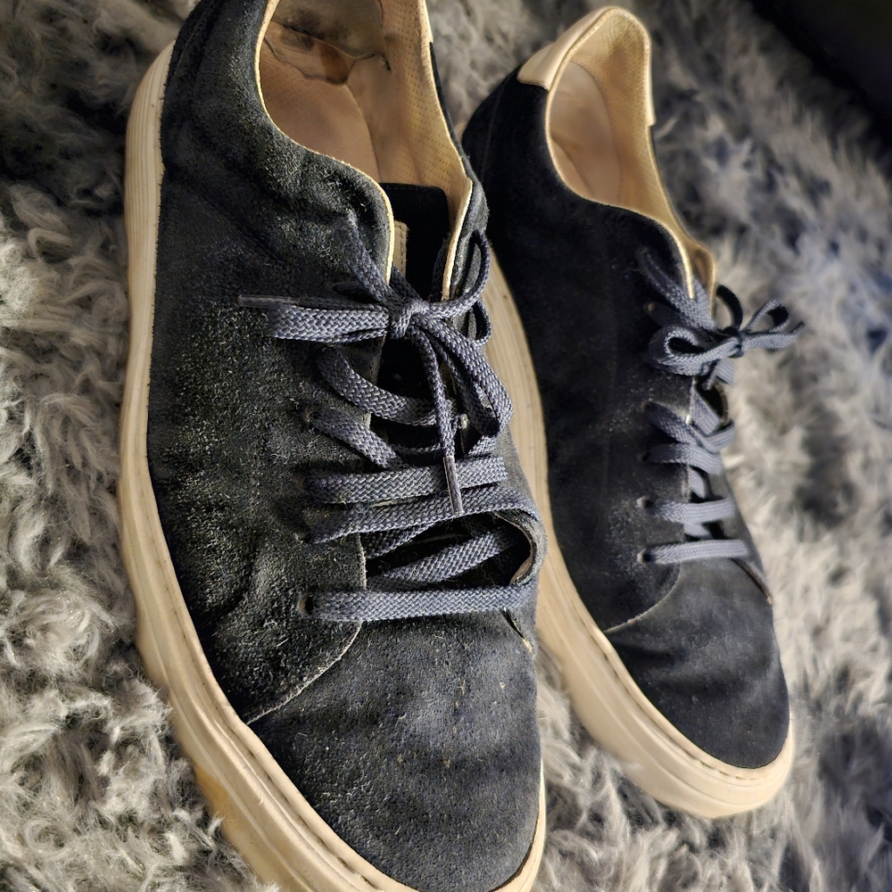 Brunello Cucinelli Men's Blue and Navy Trainers